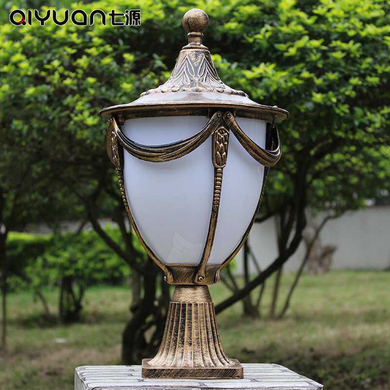 复古大门柱灯立柱灯别墅庭院灯防水户外围墙灯柱子灯端景台灯饰
