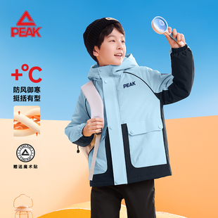 匹克童装男童棉服冬季2026新款儿童冲锋衣外套三防青少年户外上衣