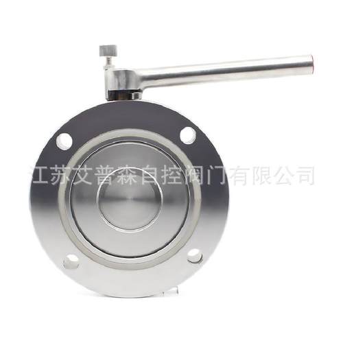 手动高真空蝶阀304不锈钢GI负压阀门对夹式法兰式真空破坏蝶阀
