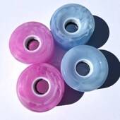 滑板发光轮子65mm陆地冲浪板滑板闪光轮78A大鱼板双翘