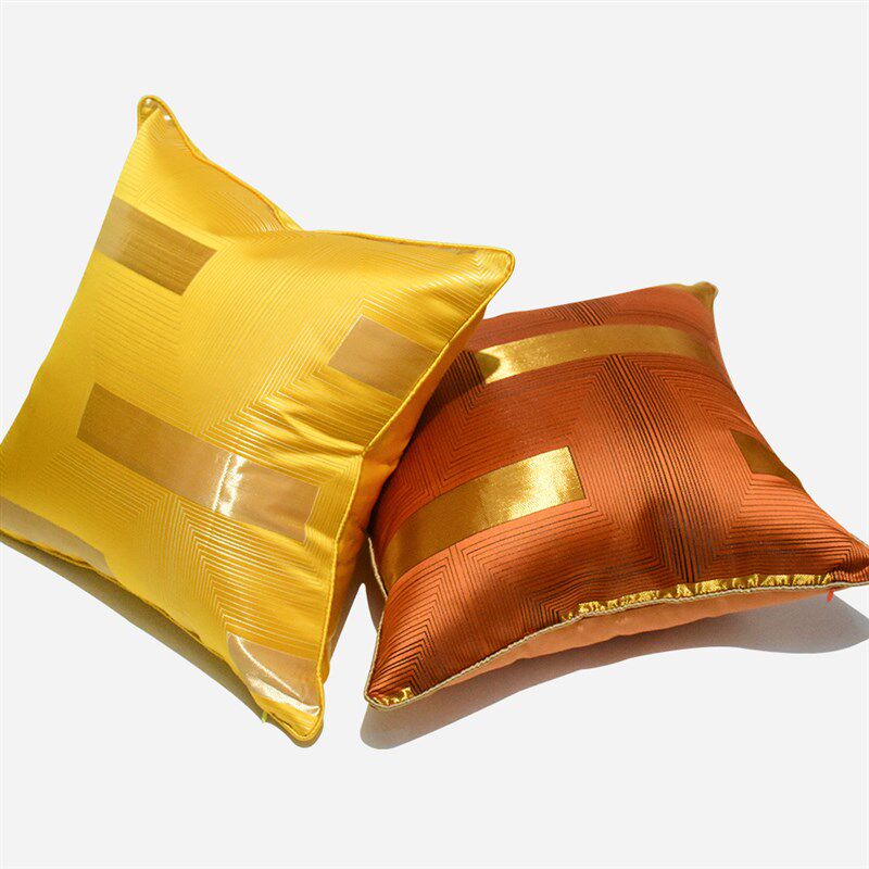 简约现代欧式橙色抱枕套样板间酒店飘窗奢华沙发靠包靠垫