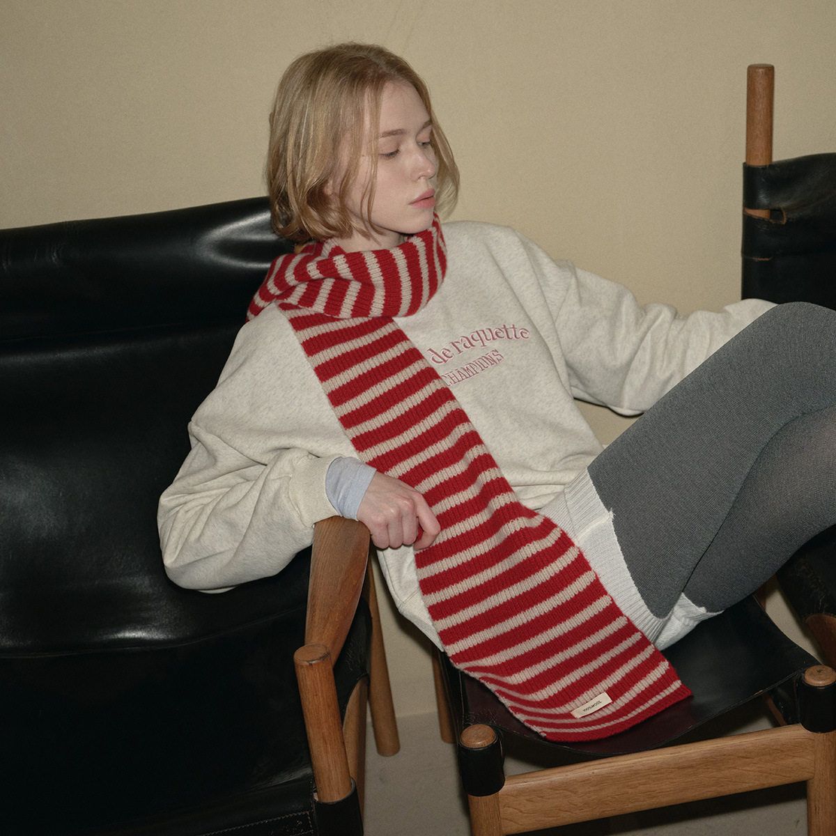 秋冬季条纹柔软百搭冬季围巾披肩