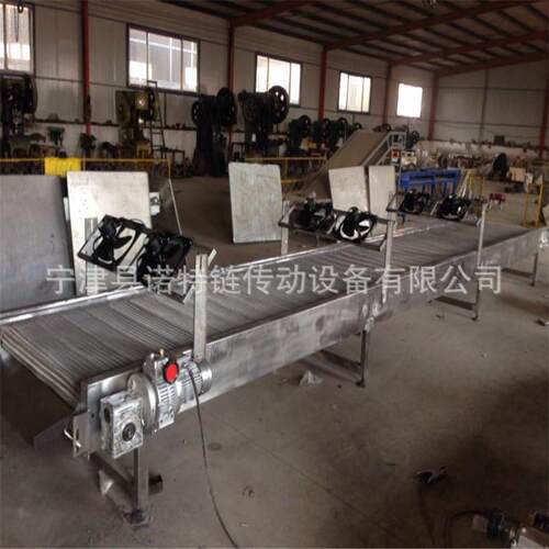 不锈带宽800钢塑机冷线网带输度送机不挤锈钢网链风提升机过渡180