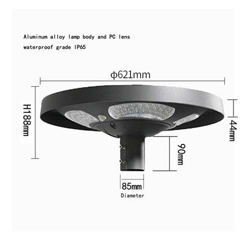 光控2.4GHz遥控感应8种模式UFO飞碟形太阳能庭院路灯led灯户外