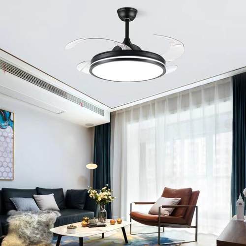 隐形风扇灯轻奢lipu体扇灯家用一现代简约卧吊扇室客厅餐厅电风吊