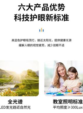 全厅光大谱护顶眼吸灯气2021465新款现代简约客灯大厅主灯高亮卧