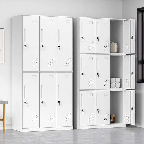 加厚拆装衣柜工宿舍窄ZS-003边多门储更物柜健身套房浴室员色带锁