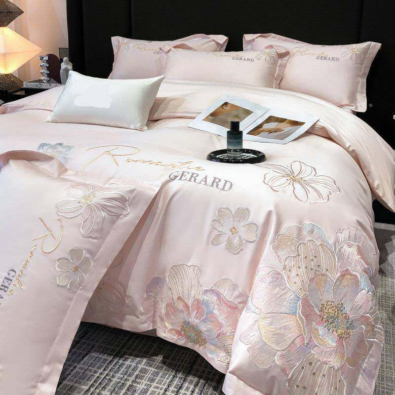 2025新款长全绒棉刺园crm501绣四件套纯棉小清床新被套单田风棉床,床上用品,床品套件/四件套/多件套,淘宝优惠券,粉丝福利购,淘宝优惠卷