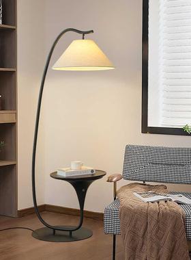 中创古风落地灯现FJC代轻奢客胡桃木厅沙师发边几设计意置物卧室