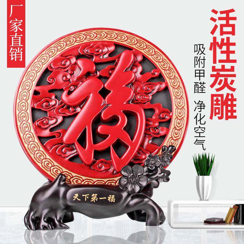 黄艺黄鹤楼鹤楼活炭雕工品摆件家居客办厅公性室装饰品新中式轻奢