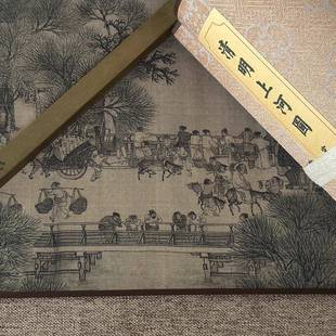 3EW清上明河图张1择端F767M8M8全景仇英长清院本卷高清国画全卷轴