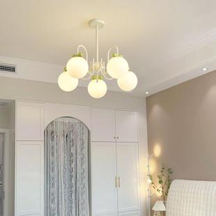 现代简约网红意客750厅餐厅室房间创灯具法式 奶油风魔蝴蝶结豆吊