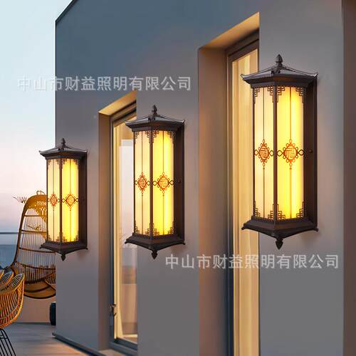 防太阳能户壁灯中式水庭院大门灯室小号50/外别墅外围墙门楼柱新