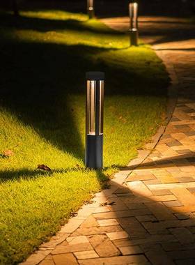 防水户外草灯圆柱形草地灯防水dSTL——0花园现代简约le高坪亮地