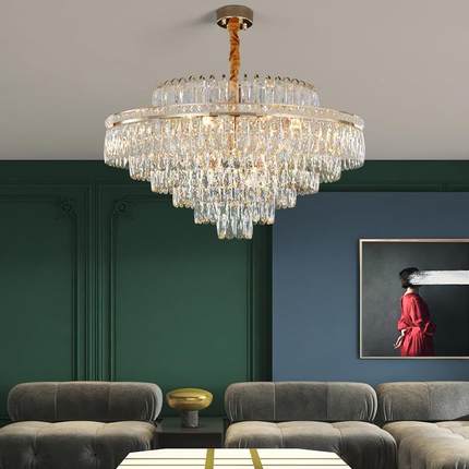 轻奢水晶吊灯客厅简大气餐约厅卧室书房5高档2灯02新款ZJJ3133后