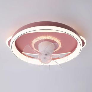 led卧室风灯男孩新款 吸顶儿童房客扇厅吊餐简约厅扇灯摇头545电风