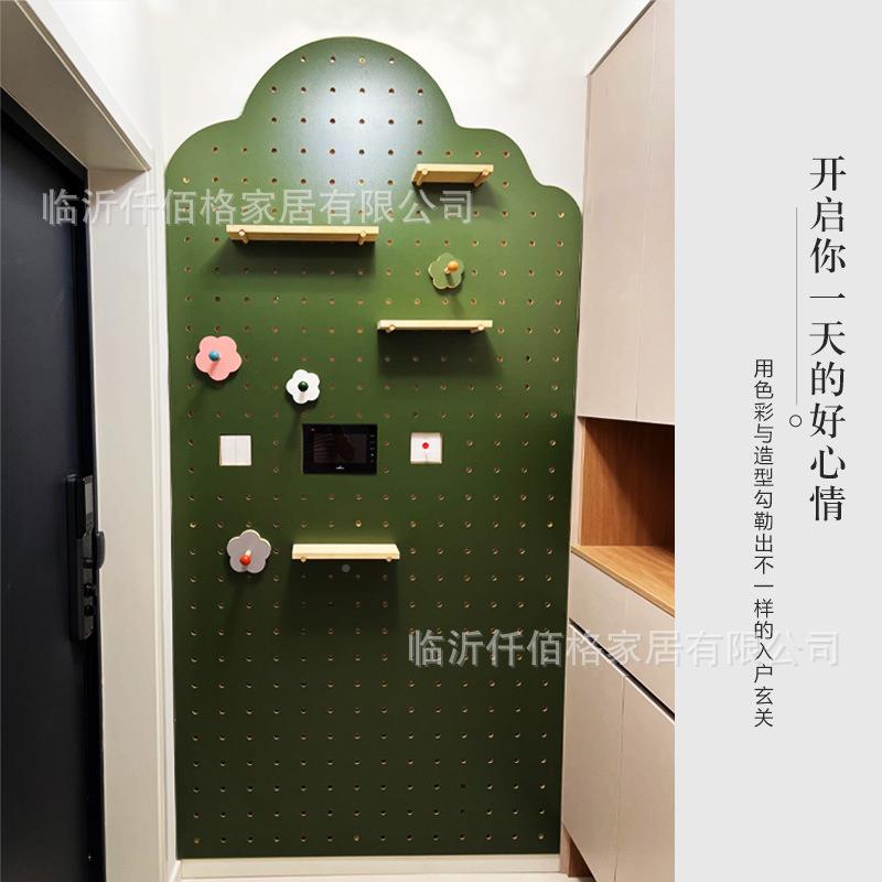 实木挂洞洞置物板架木质咨询客服客厅收纳隔板壁卧室厨房室整理展