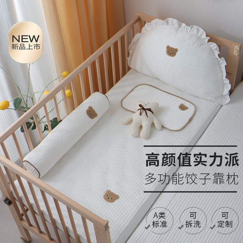 婴床靠垫加厚床PUW围软包宝宝头靠背儿童撞儿拼床接床防靠枕可拆