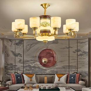 楼 铜lof复挑空客厅大t吊灯大农村自建534气房2025新款 新中式 全式