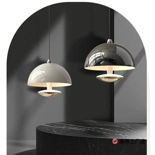 可升卧室床降头吊灯奶油风2简应约现代轻奢艺术025新款感小吊线灯