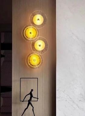 计师样板房轻奢壁灯客17灯厅卧设室家居LED百搭壁酒店KVT装饰灯荷