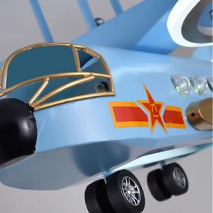 创风意吸顶灯扇飞机 4卧室书房房风扇灯男孩童房间个性 跨境儿