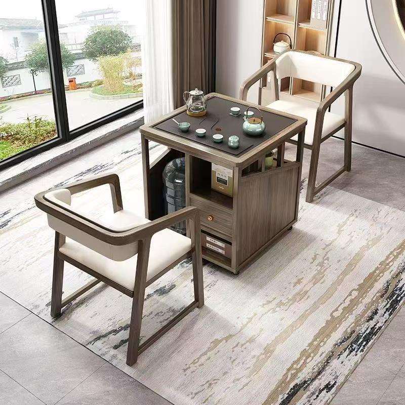 实木茶桌家用小型阳台客厅新中式一整套可移动一体泡茶台