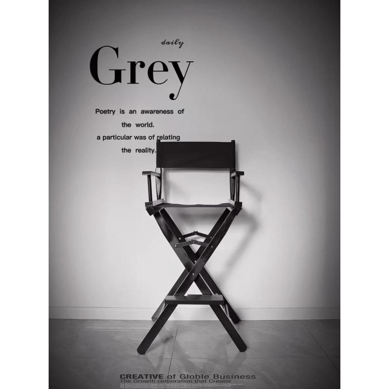 JGP1实木折叠导演椅户外帆布靠背休闲露营椅吧台椅摄影椅子化妆高