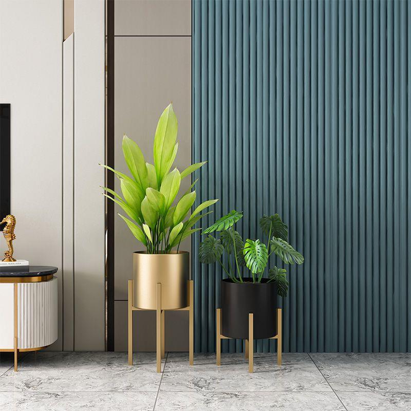 电视柜旁花架子新款家用落地花盆架室内客厅架子盆架花架北欧铁艺