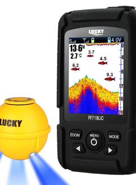 外贸无线探鱼器FishFinder高清大彩屏声呐打窝找鱼