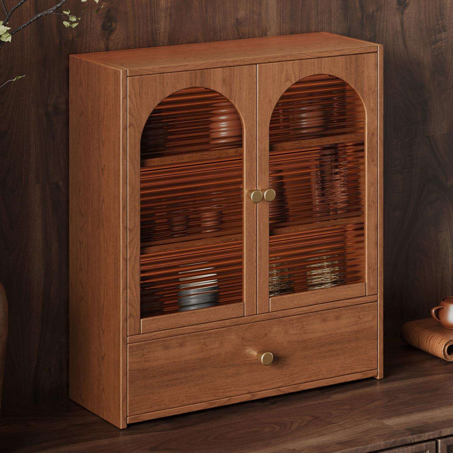 杯架收纳置物架防尘桌面博古架餐边柜多层收纳展示柜厨房整理架子