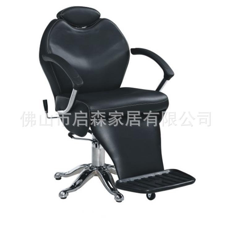 发廊设备斜躺椅可折叠老式廉价理发椅带头枕椅子新款男士理发躺椅