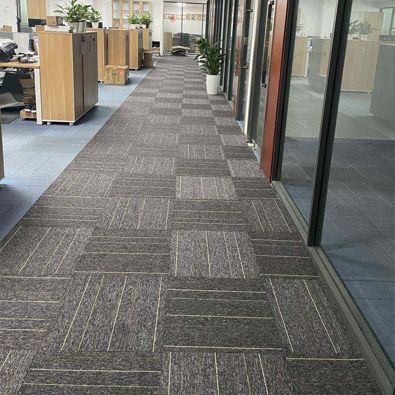 办公室地商用拼接全铺厅客厅工装方台块美学间隔音球水泥地直毯播