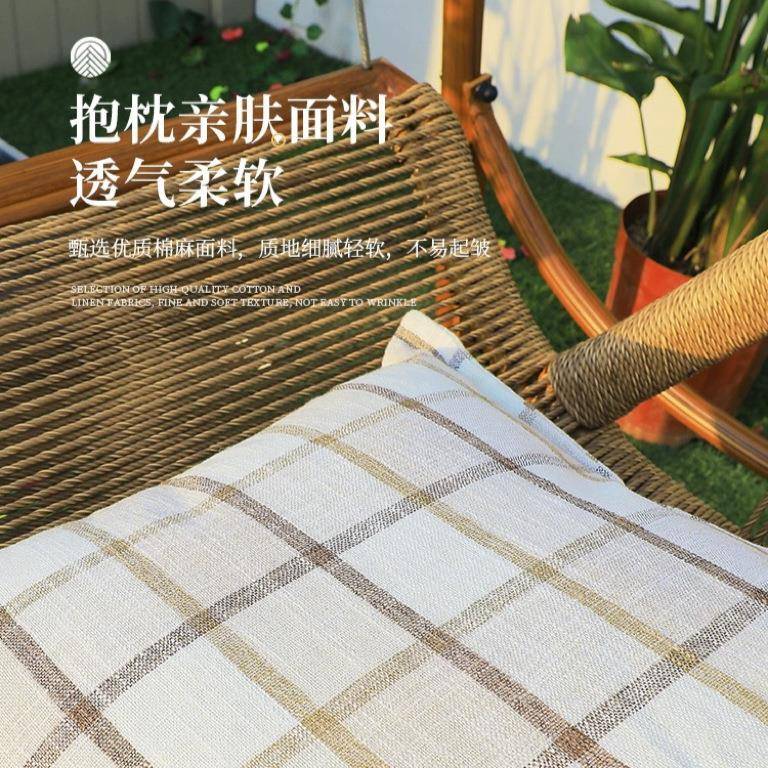 户外秋千家IQZ庭室外双人吊内床室红网花园秋千吊椅阳用台家秋千