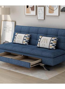 乳胶布艺拆洗沙发折叠可储物双WDZ卧小户型人客能厅坐多功两用沙