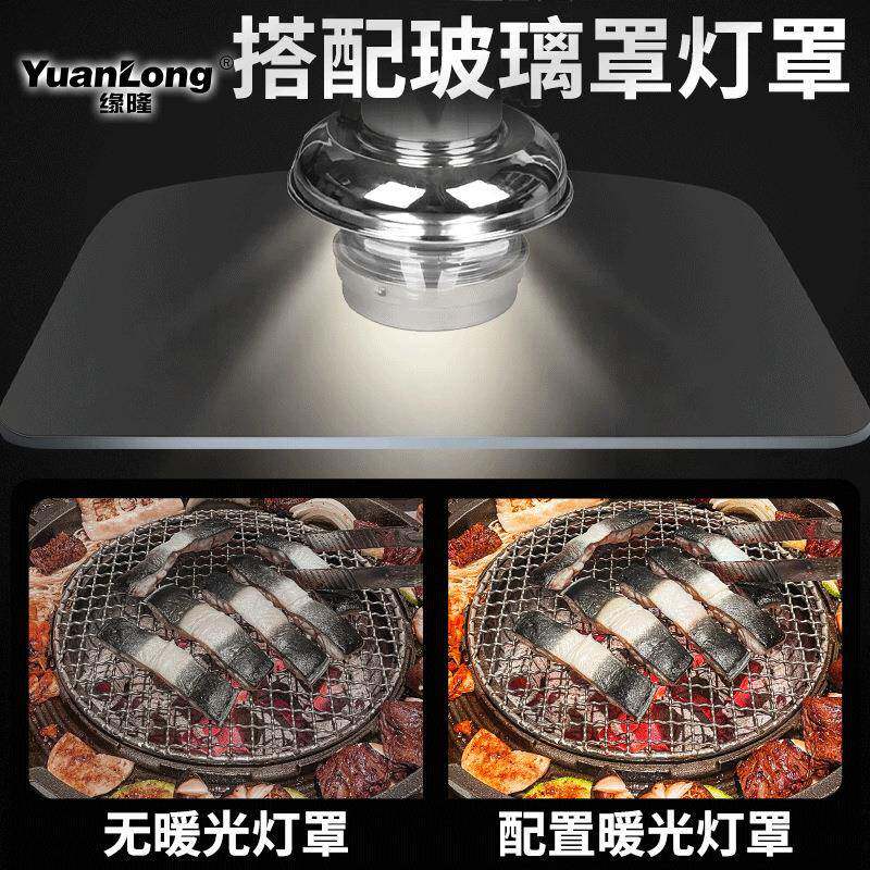 烤肉店伸缩排风硬管不锈钢可卸管玻璃罩UXQ排烟肉管烤店排风设拆