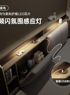 床代高简箱储CWC物床双约人床主卧大床婚床现小户型榻榻米收纳板