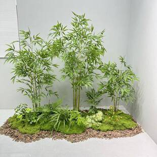 仿植物造景组合室楼梯下商场lz689装生饰仿绿植假花树真阳内台景