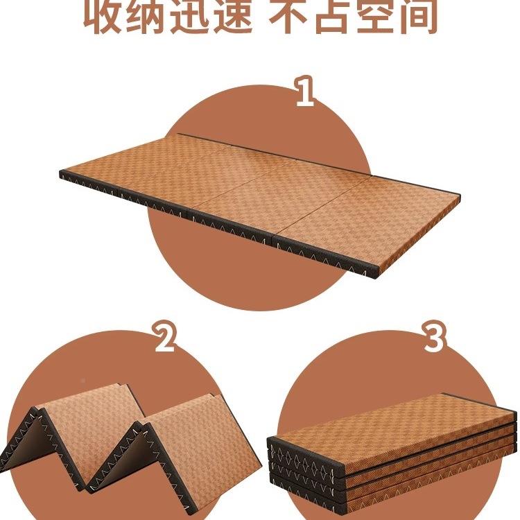 榻榻米铺床子叠可折日式午F9895MJ6休打地睡垫椰棕定垫制可折叠硬