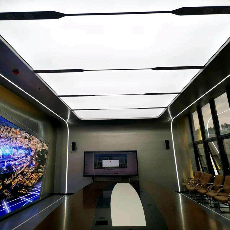 LEDV形软膜灯箱125展厅异形天花灯吊顶清圆U星空画面高制作
