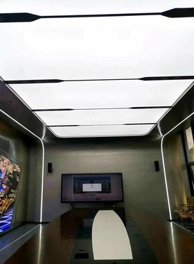 LEDV形软膜灯箱125展厅异形天花灯吊顶清圆U星空画面高制作