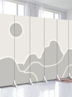 TA-919纯白色O屏风易隔断简约现进门代公司LOG办公室遮挡移动折叠