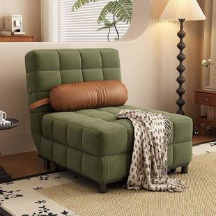 奶油复AQA单人可折叠折叠沙发缩床沙发小户型伸客厅古功能多两用