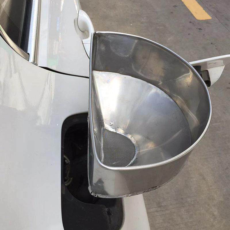加油漏斗汽车加油滤器大口锈径带不钢F76M9M78过网车用厚长嘴加机