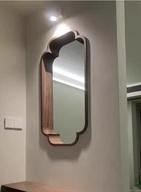 实木复小古轩窗宋美学茶室墙面EVY装饰新式中式客花厅屏风入户玄