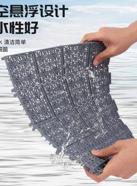 双层浮地板软塑洗车格栅地板羽毛球幼儿园拼篮悬装球场室外用RFK