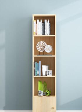 简子易窄书柜地QEN边角儿书架飘窗童置物架实木格落架夹缝储物收