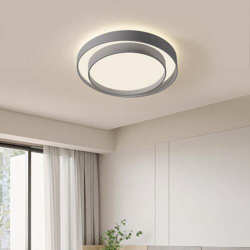 主卧室灯吸灯led房间灯具现新代简房约餐顶厅灯圆形83901款极简儿