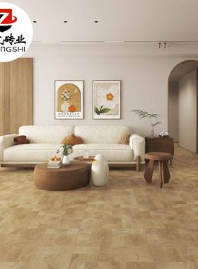 新中式6餐0x1200SM61201数码釉白胚木地纹砖客0厅卧室厅防滑砖全