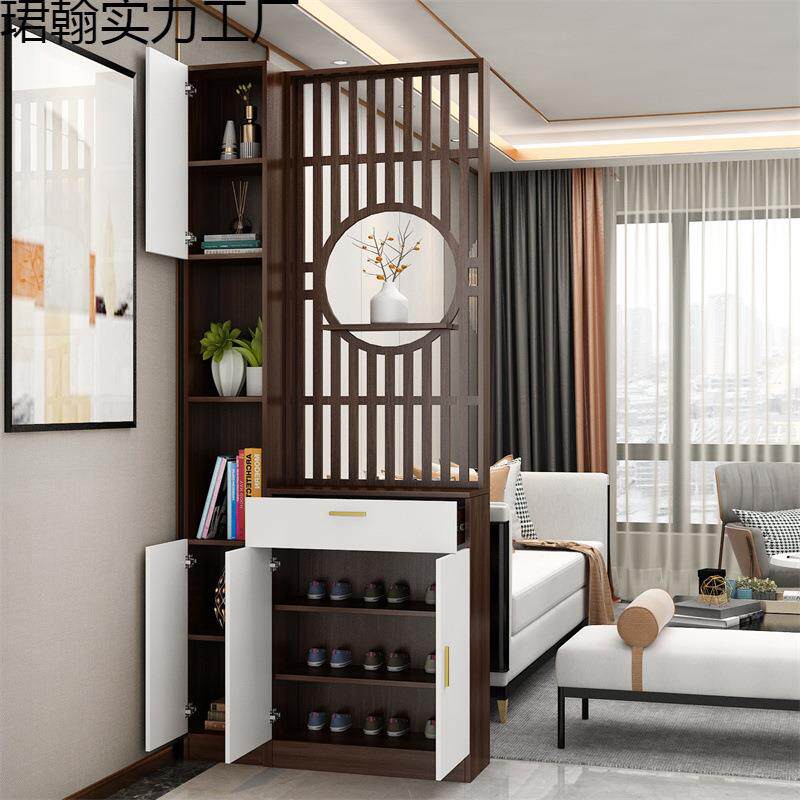新中式屏风无品牌/木隔断客厅户简约入门进实正对大门玄关柜